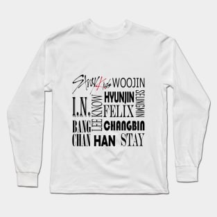 Stray Kids members collage Long Sleeve T-Shirt